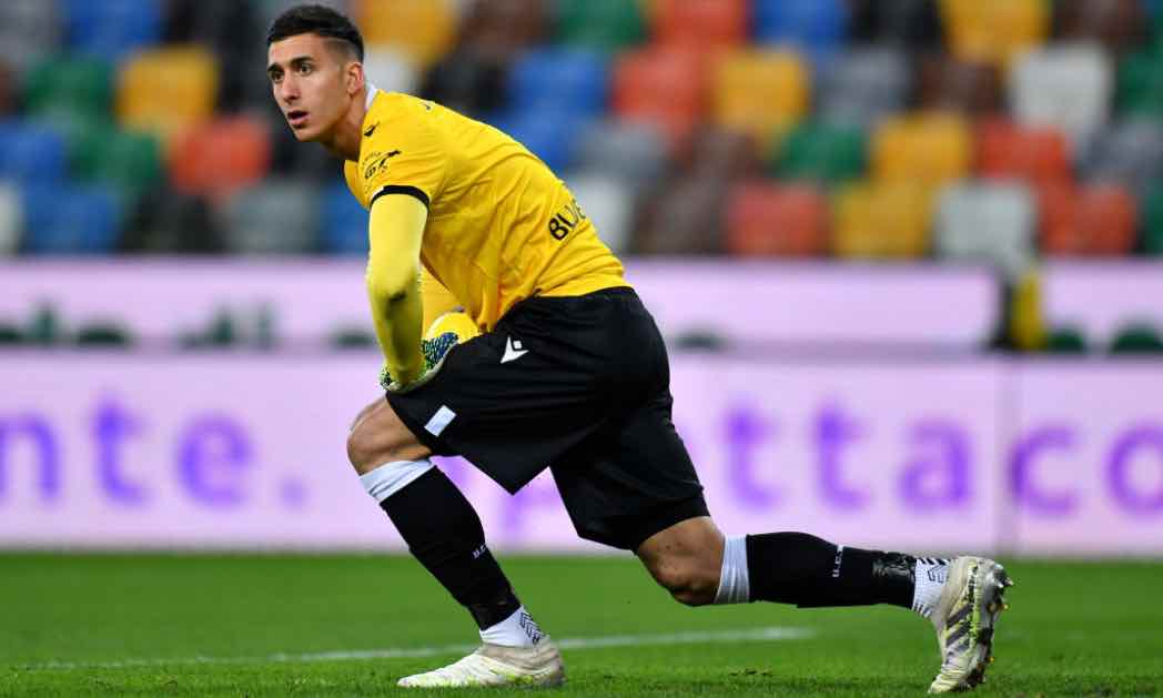 Juan Musso in campo con l'Udinese