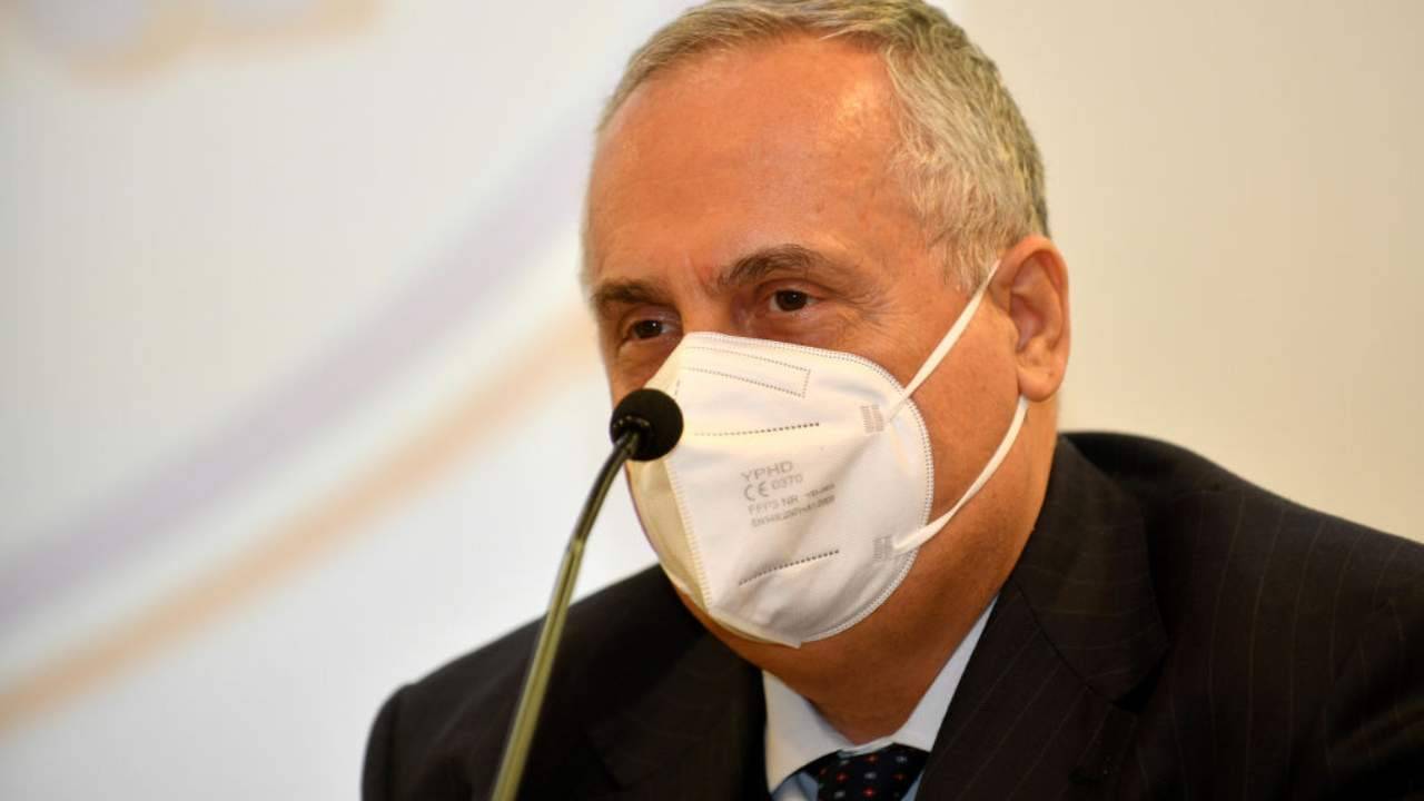 Lotito in conferenza stampa