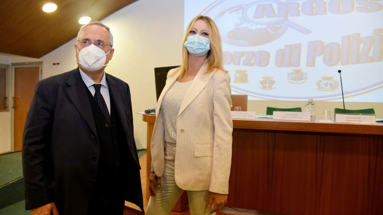 Lotito con Anna Falchi
