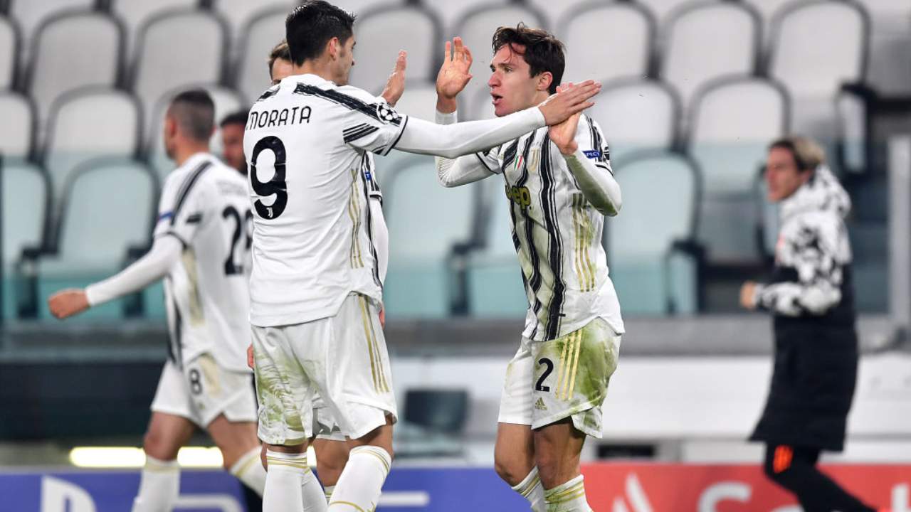 Morata e Chiesa esultano