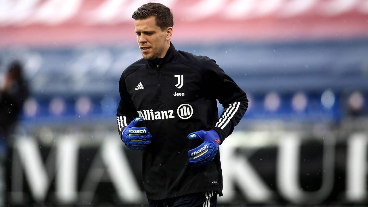 Wojciech Szczęsny in riscaldamento