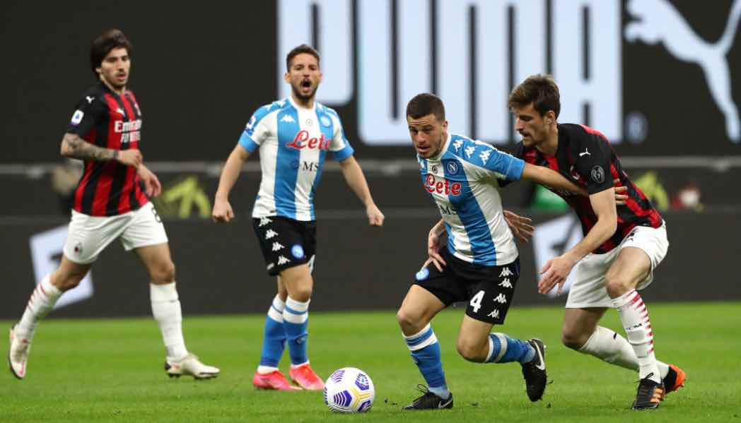 Mertens e Demme in azione col Milan 