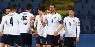 Bulgaria-Italia, gli azzurri esultano al gol di Belotti