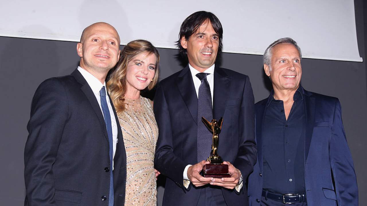 Inzaghi e Corapi durante una premiazione