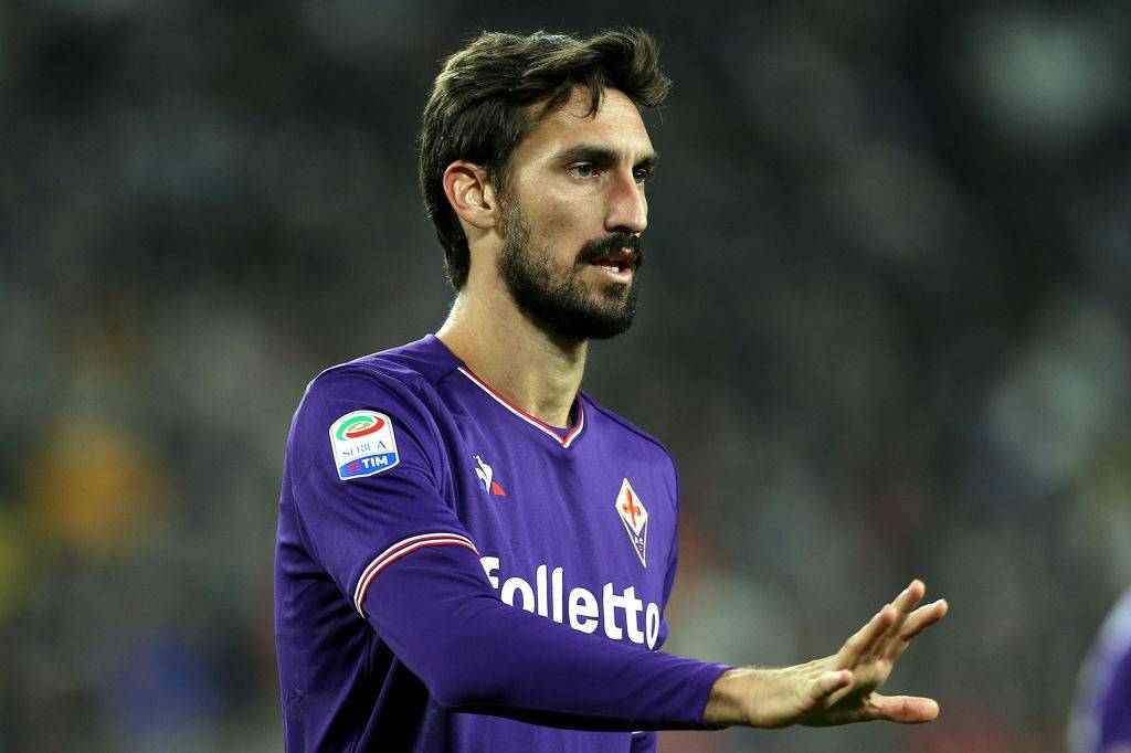 Astori con la maglia della Fiorentina