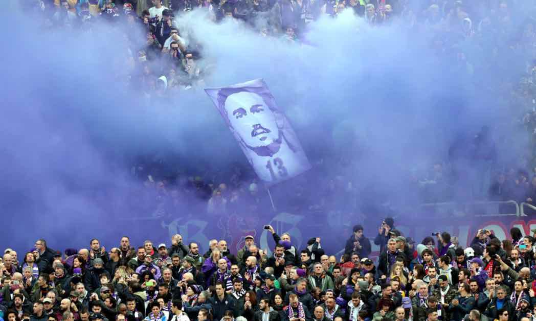 Striscioni per Astori da parte dei tifosi della Fiorentina