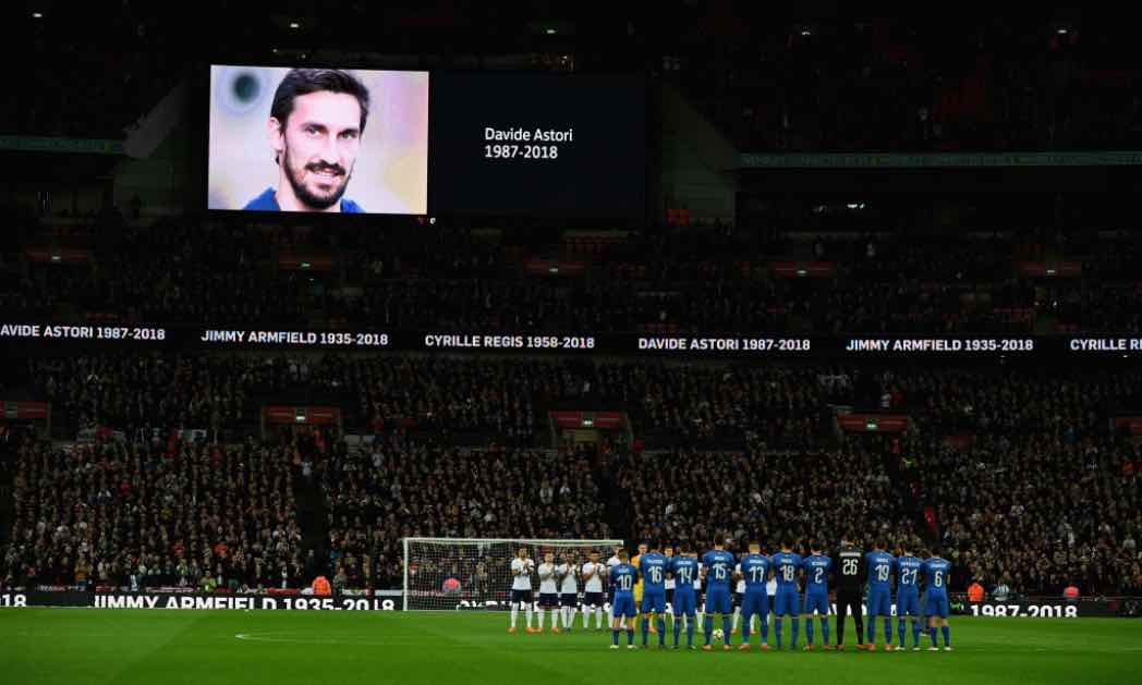 Il ricordo di Astori a Wembley