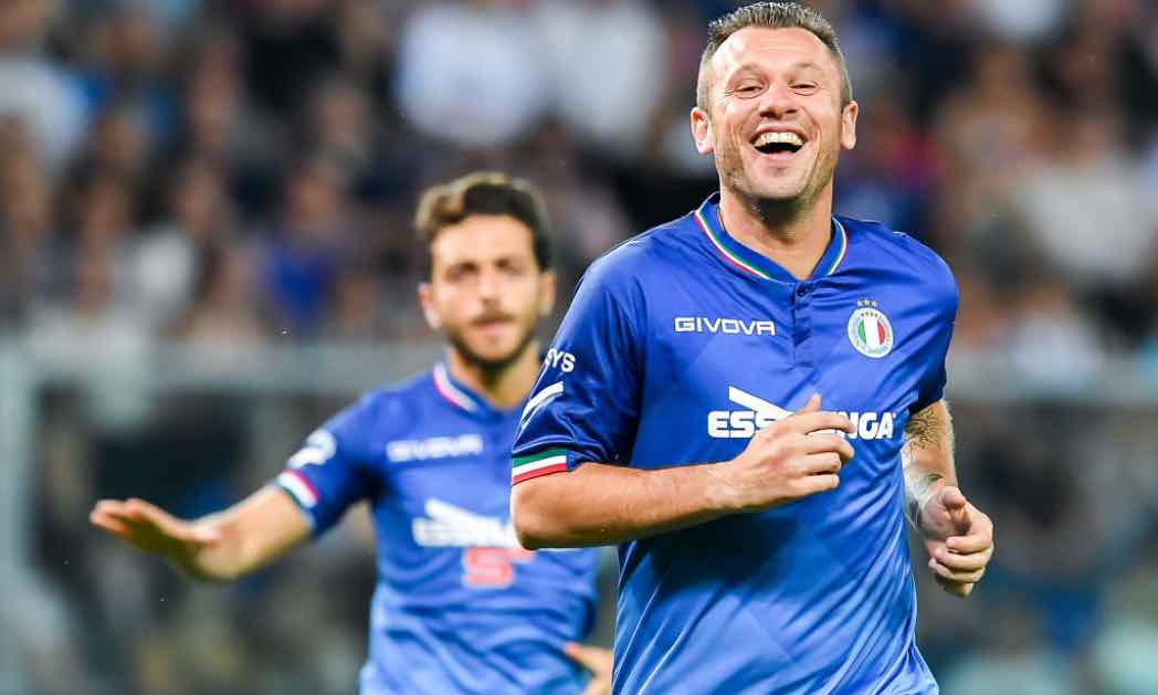 Cassano felice dopo il gol