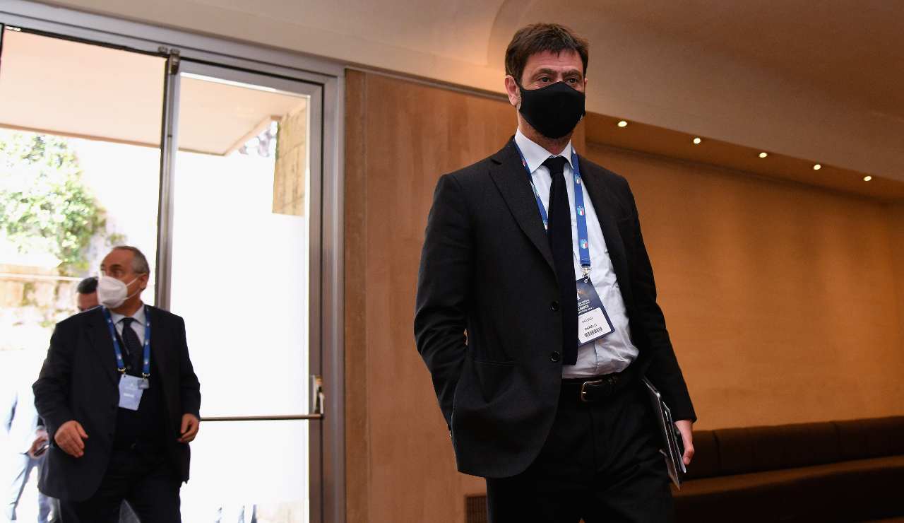 Andrea Agnelli con la mascherina