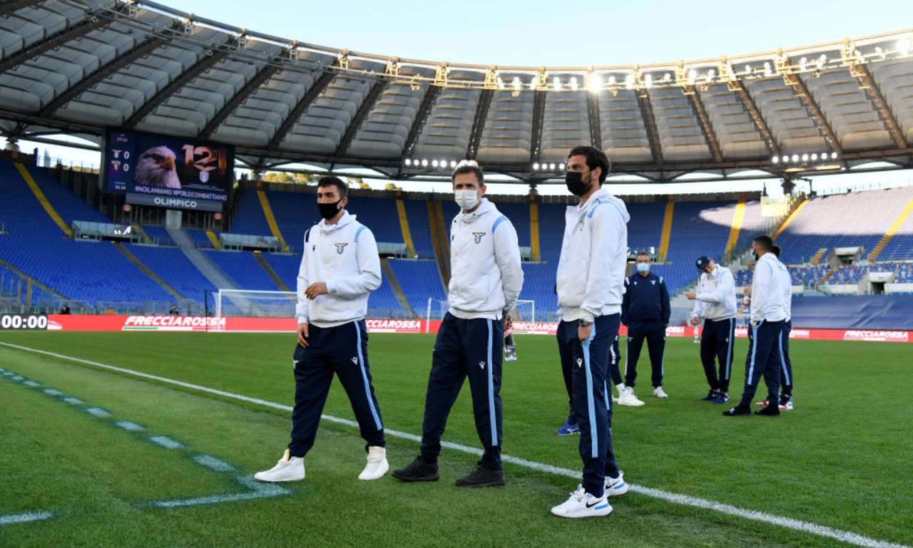 Lazio-Torino, i biancocelesti in campo