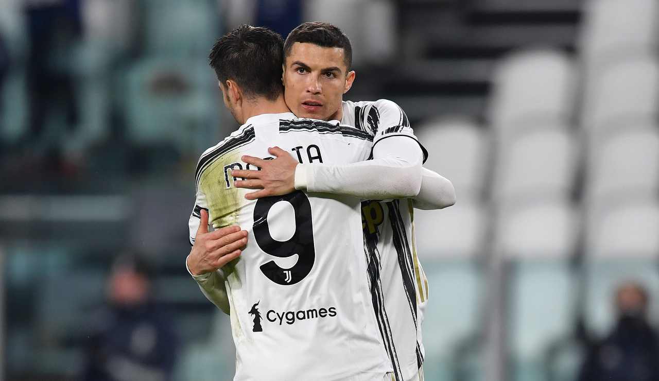 Abbraccio Ronaldo Morata