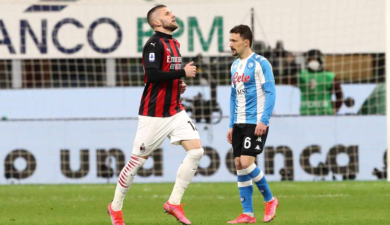 Rebic contro il Napoli