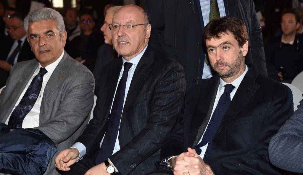 Marotta e Agnelli seduti accanto