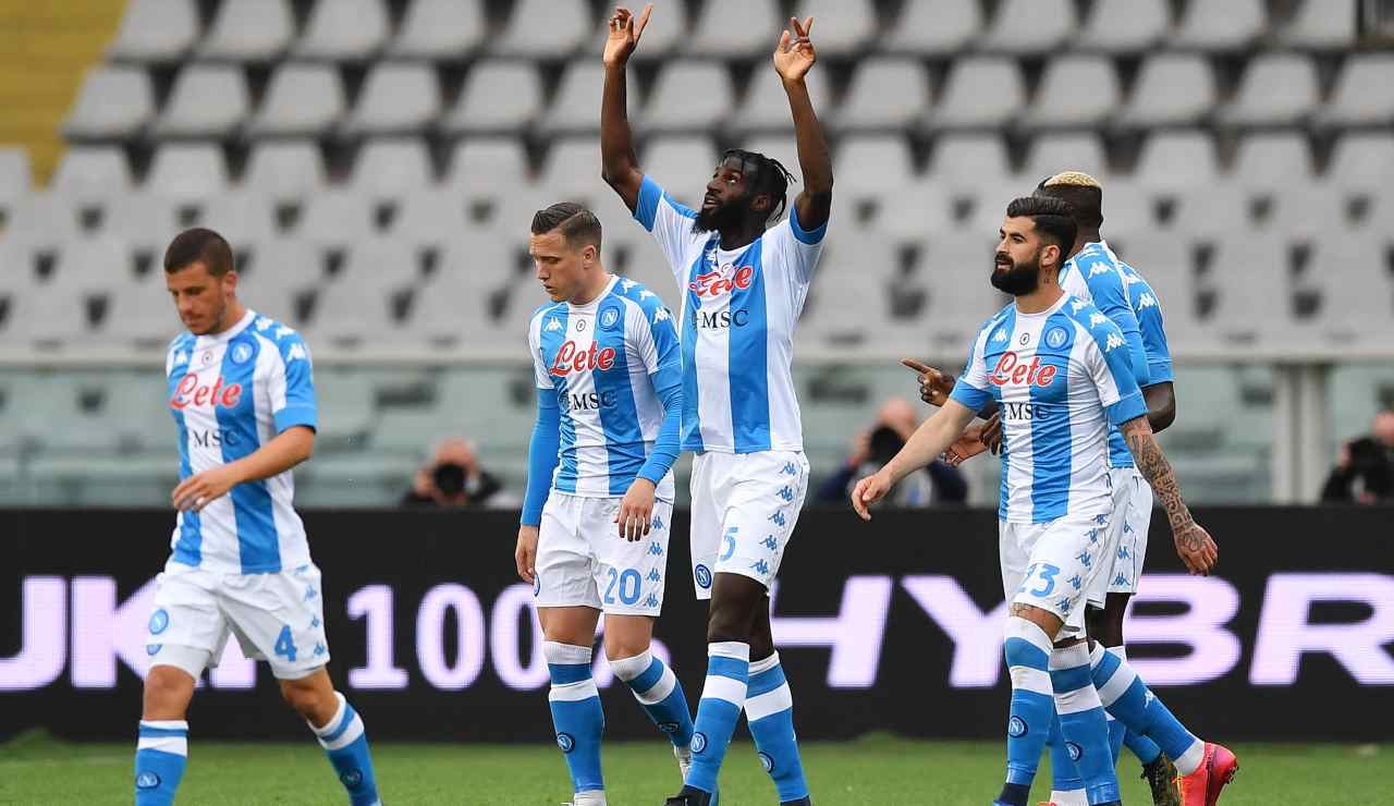 L'esultanza di Bakayoko