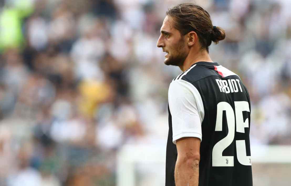 Rabiot in campo con la Juventus