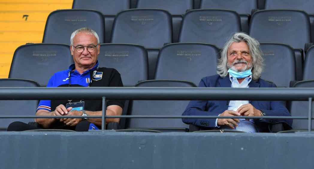 Sampdoria, Ferrero e Ranieri in tribuna allo stadio
