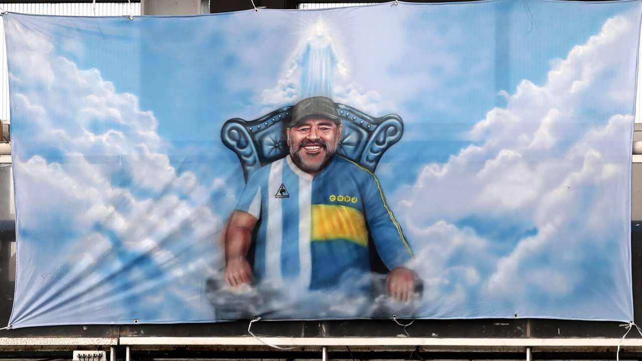 Bandiera con Maradona