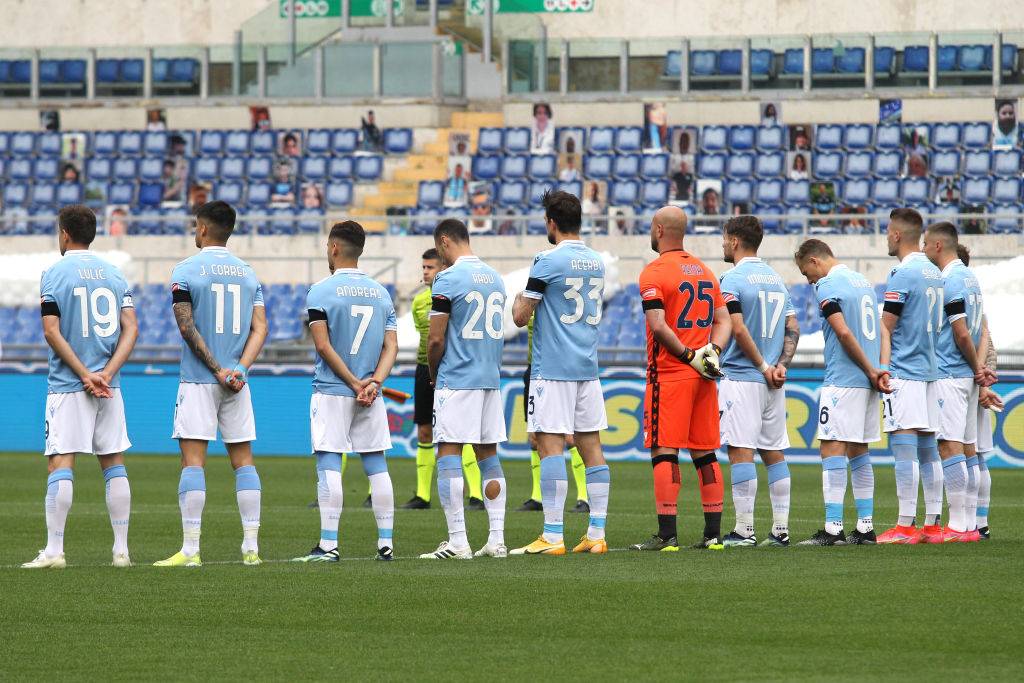 La Lazio schierata in campo, Serie A