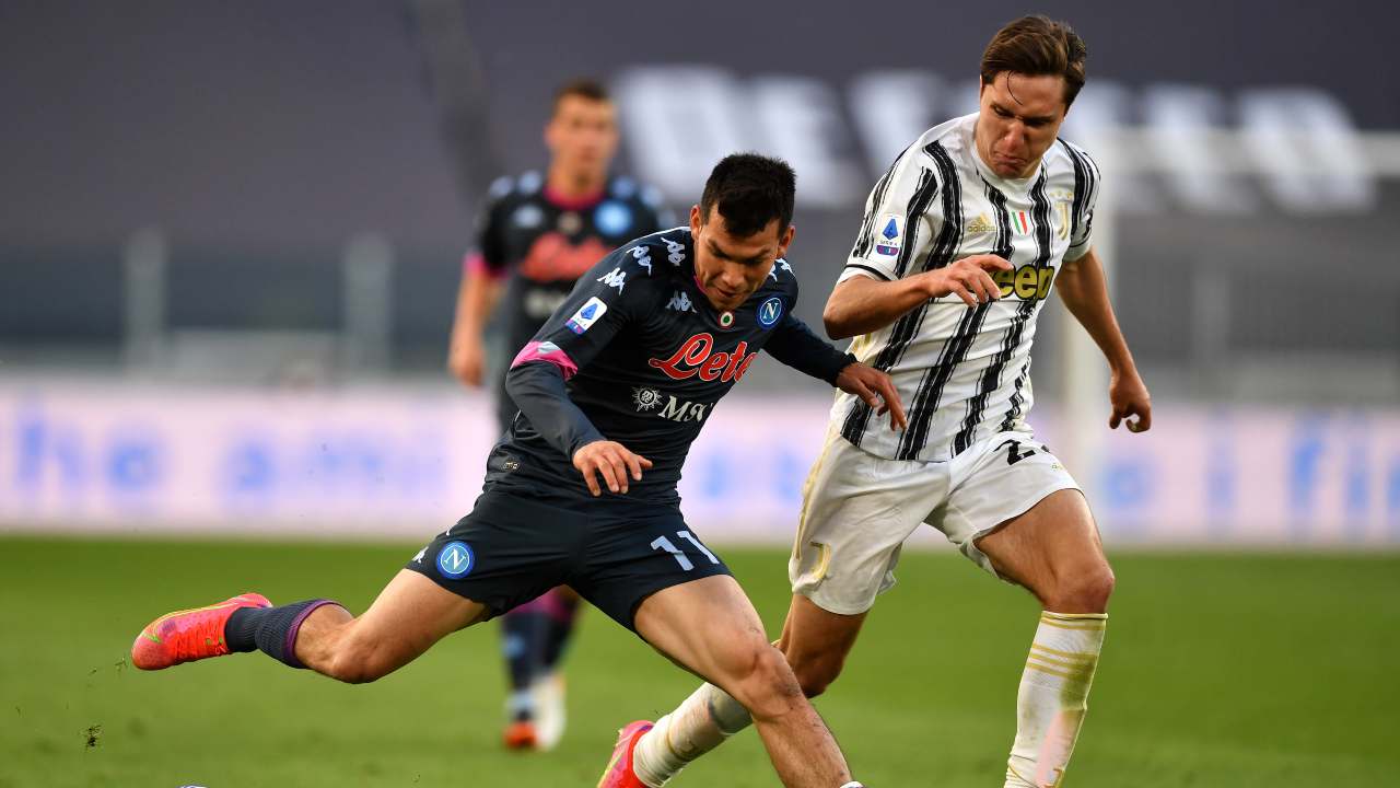 Juventus e Napoli in azione