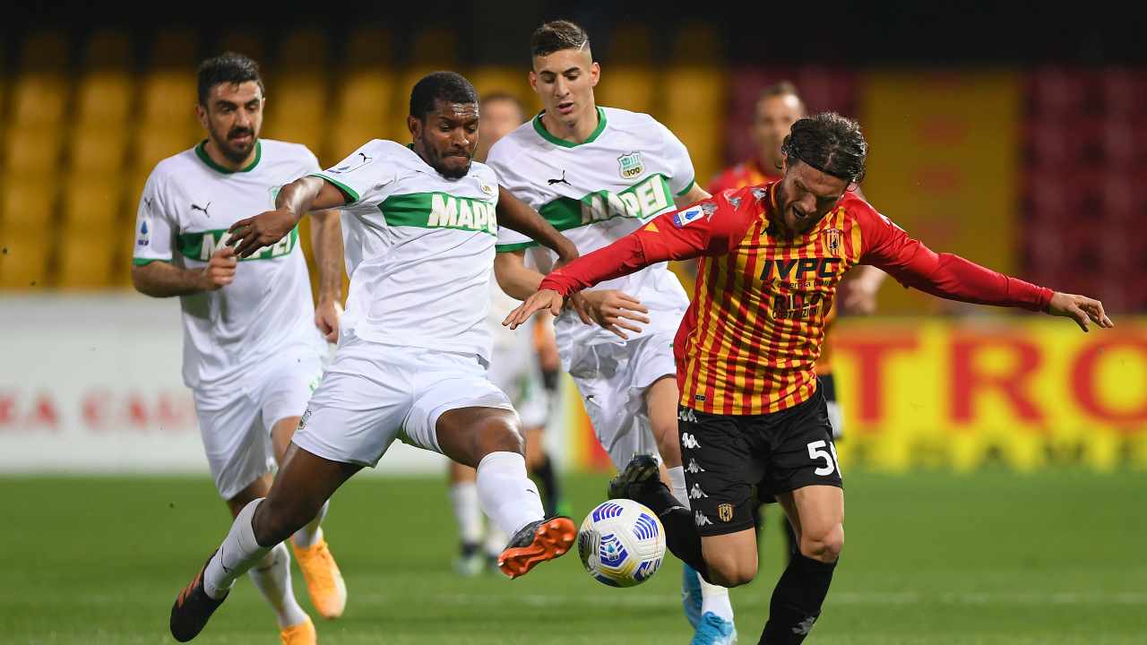 Benevento e Sassuolo in azione