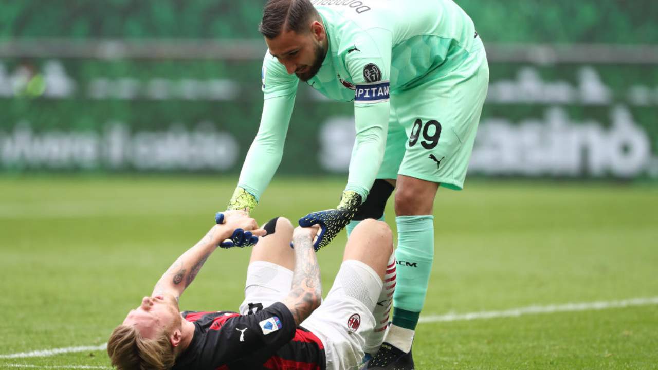 Donnarumma aiuta Kjaer