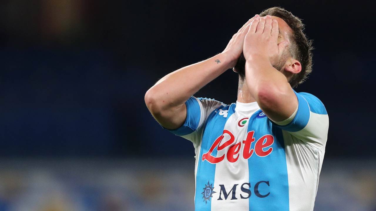 Dries Mertens in lacrime