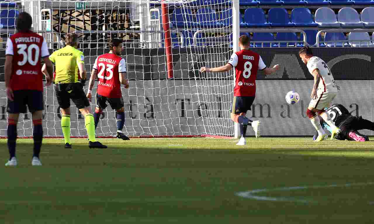 Cagliari-Roma in campo