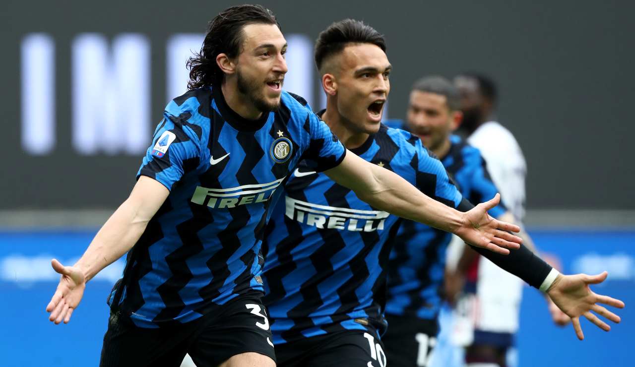 Darmian esulta in Inter-Cagliari