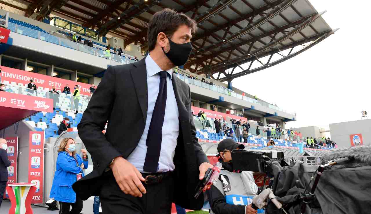 Andrea Agnelli con la mascherina