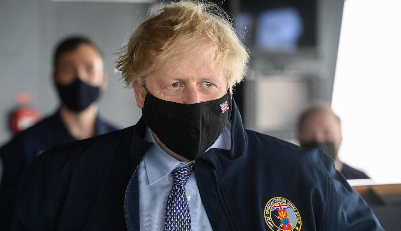 Lo sguardo di Boris Johnson, premier inglese