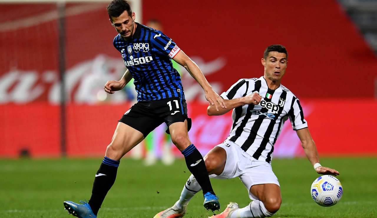 Cristiano Ronaldo in azione durante la finale di Coppa Italia