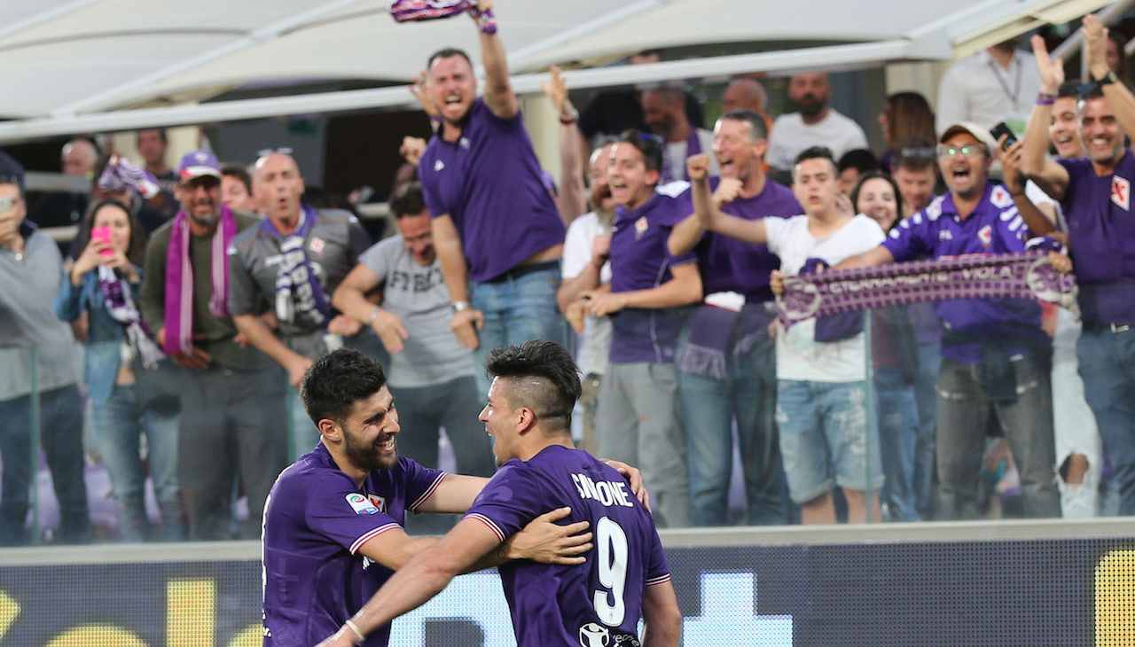 Fiorentina Napoli Simeone esulta