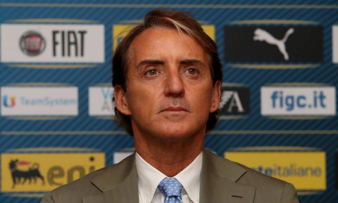 Mancini alla conferenza del rinnovo