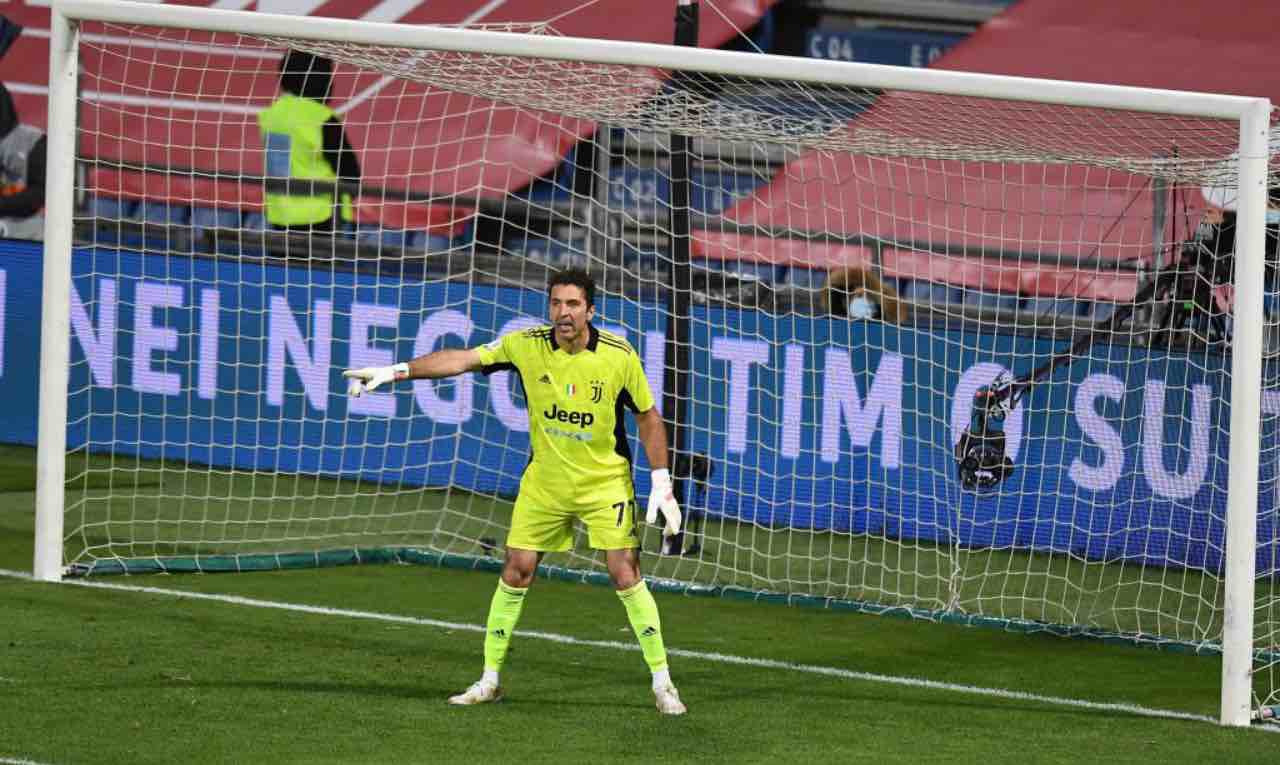 Gigi Buffon durante la finale di Coppa Italia