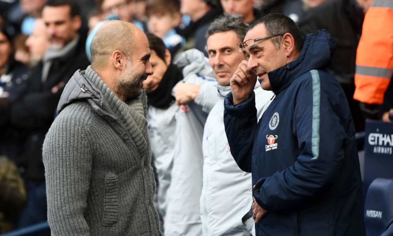 Guardiola e Sarri in Premier League