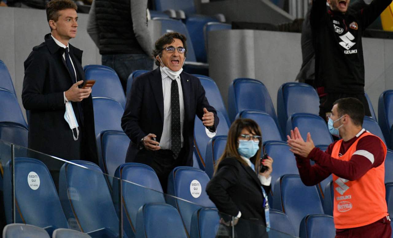 Urbano Cairo durante Lazio-Torino