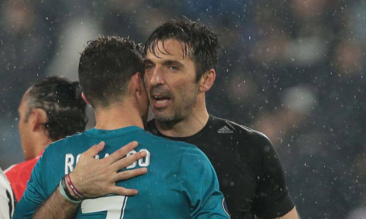 Buffon e Ronaldo durante un Juve-Real