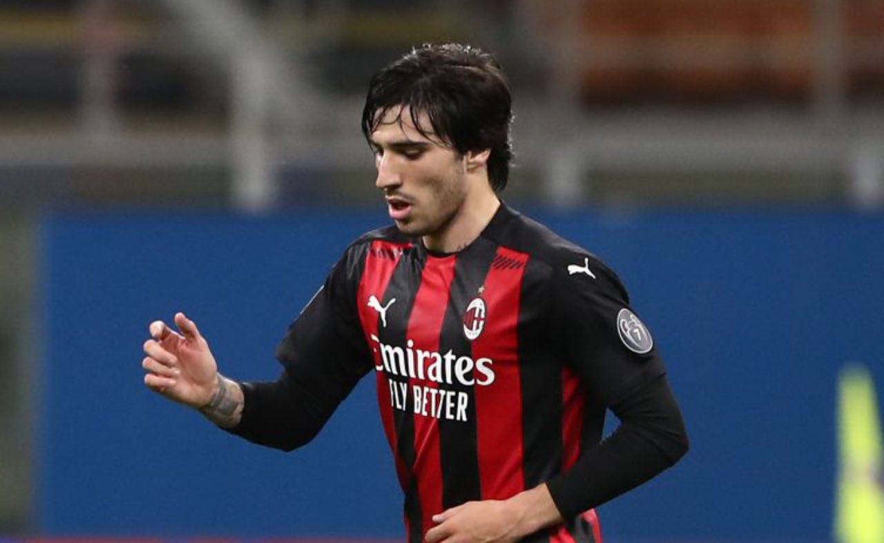 Sandro Tonali con il Milan