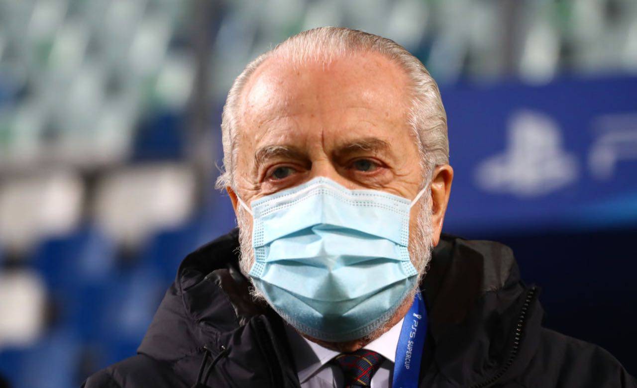 Aurelio De Laurentiis con mascherina