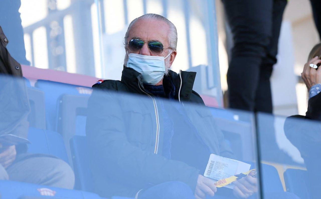 Aurelio De Laurentiis in tribuna a Benevento