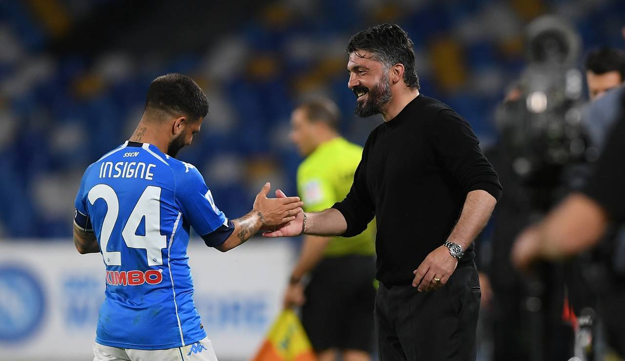 Gattuso e Insigne sorridono