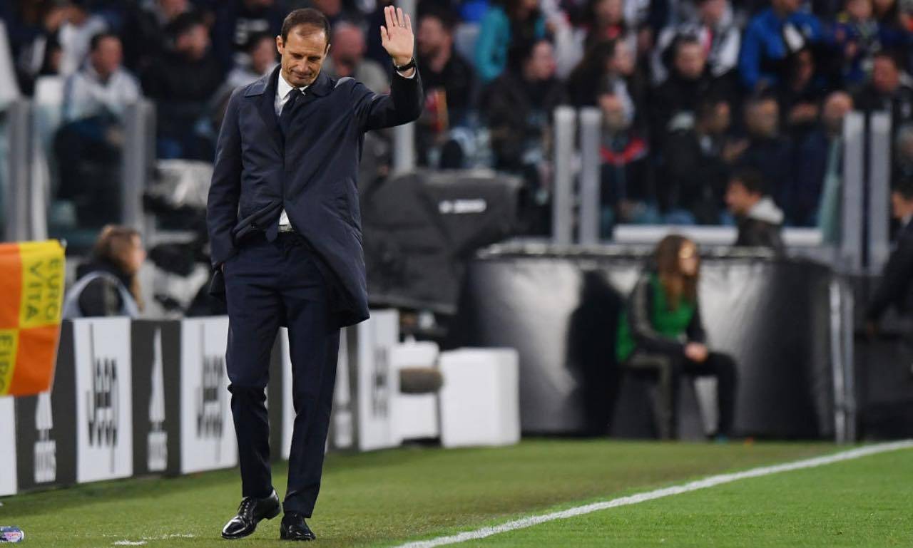 Massimiliano Allegri sulla panchina della Juventus