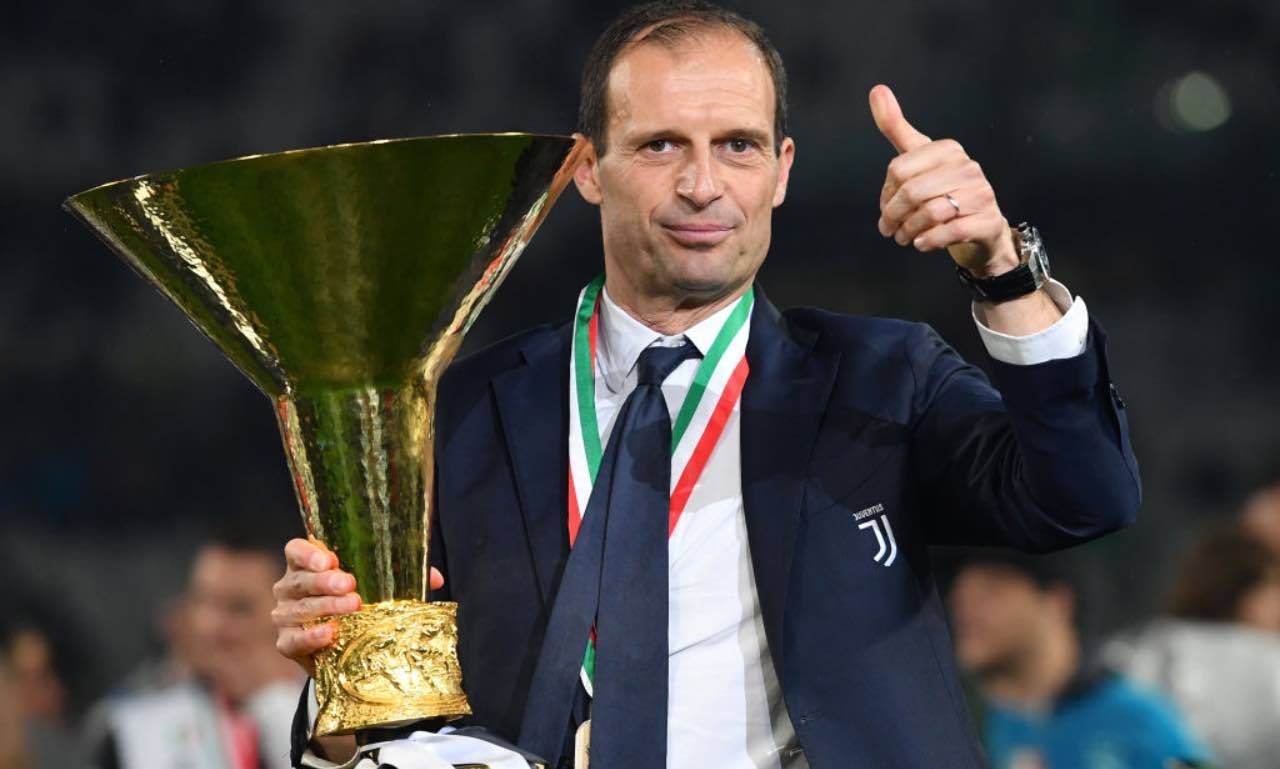 Allegri festeggia con la Juventus