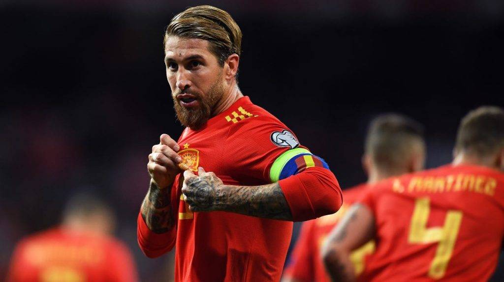 Sergio Ramos con la Spagna