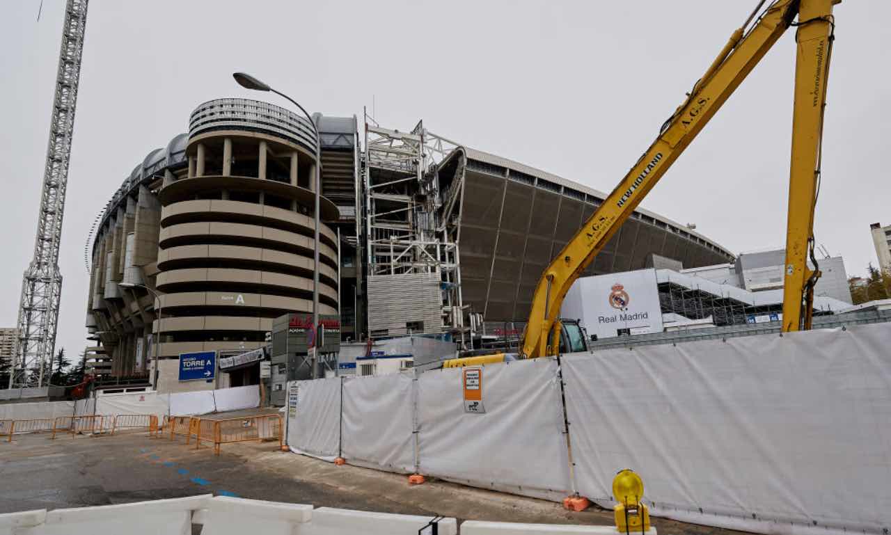 Lavori allo stadio del Real Madrid