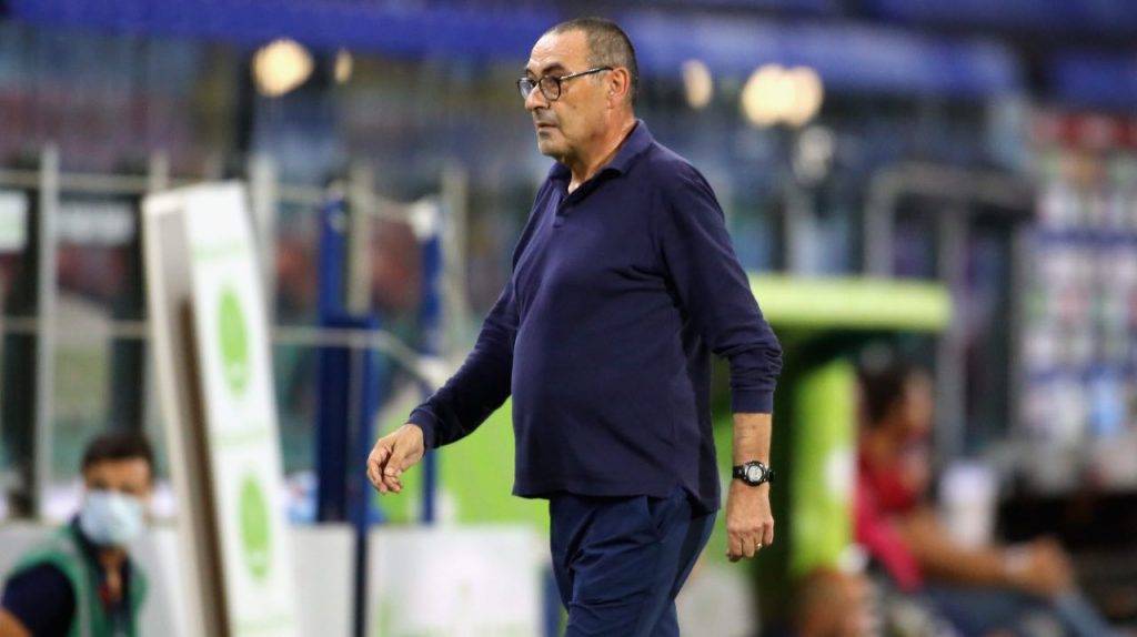 Maurizio Sarri in campo