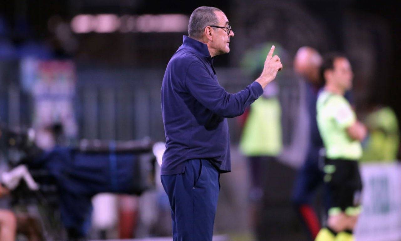 Sarri in Cagliari-Juventus