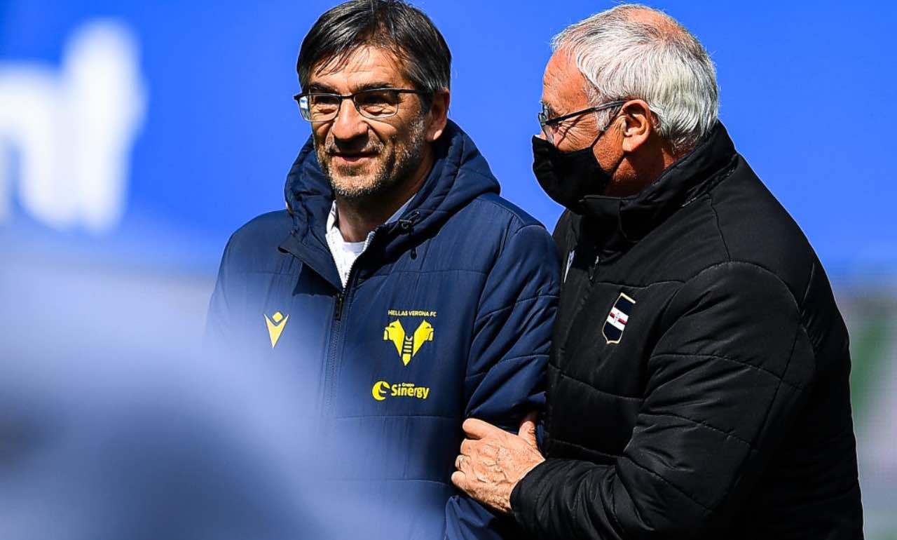 Juric e Ranieri in Sampdoria-Verona