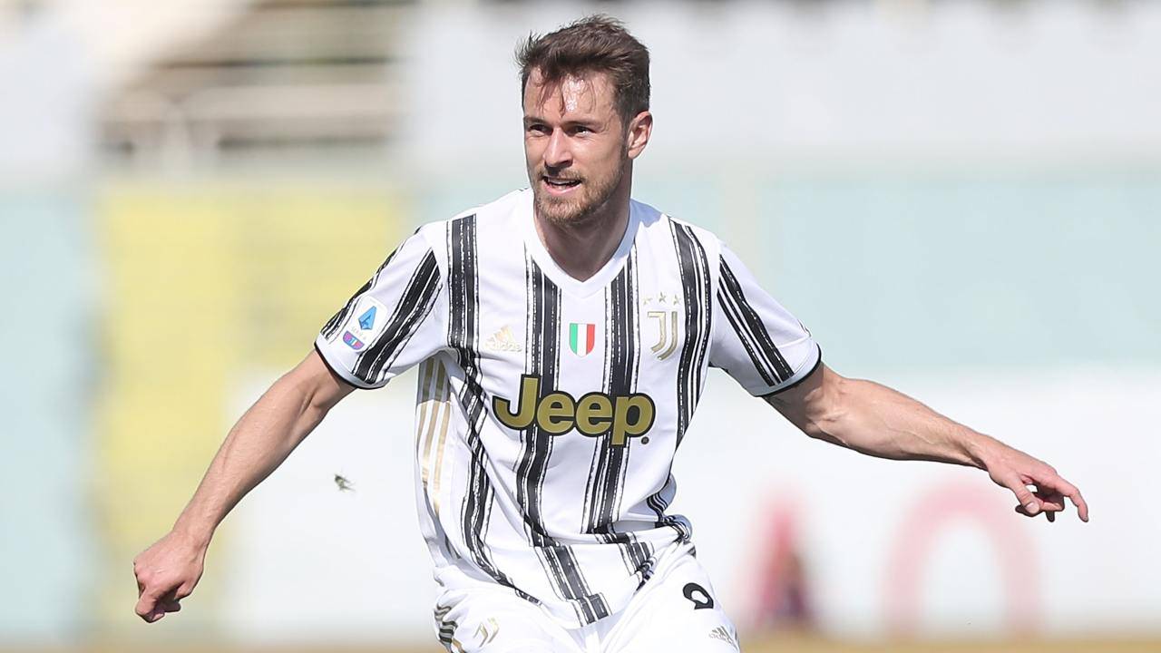 Juve, Aaron Ramsey in campo
