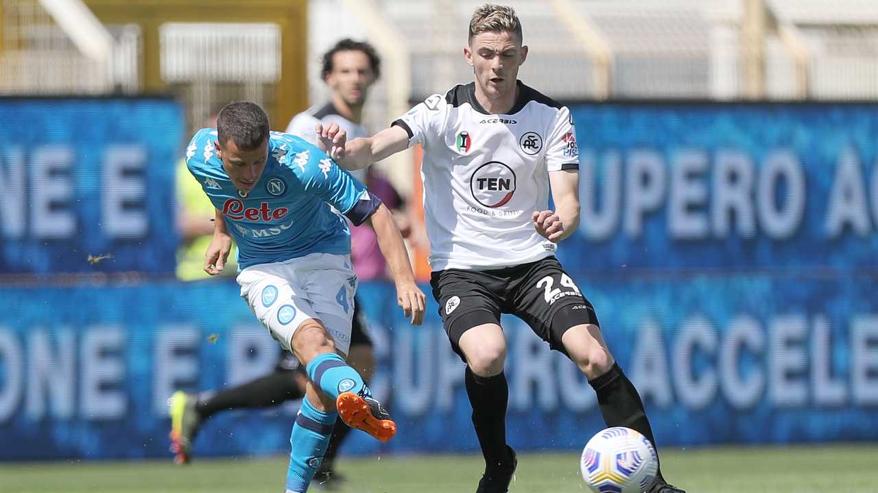 Spezia-Napoli in campo